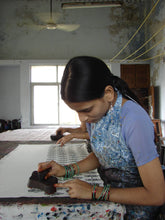 Load image into Gallery viewer, BLACK FOREST Napkin (set of 4), Hand Block Printed Cotton