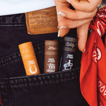 Load image into Gallery viewer, Lip Balm, Rhinestone Rodeo, Rowdy Rootbeer