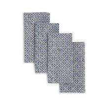 Load image into Gallery viewer, BLUE VALLEY Napkin (set of 4), Hand Block Printed Cotton