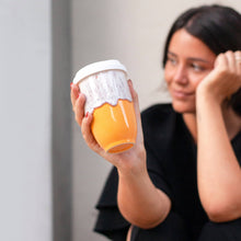 Load image into Gallery viewer, Grapefruit 12oz Ceramic Travel Mug