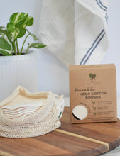 Load image into Gallery viewer, Hemp Cotton Rounds 10 Pack with Mesh Cotton Laundry Bag