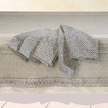 Load image into Gallery viewer, BLUE VALLEY Napkin (set of 4), Hand Block Printed Cotton