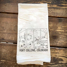 Load image into Gallery viewer, Fort Collins Seasons Tea Towel