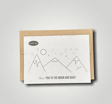Load image into Gallery viewer, Love You to the Moon & Back Plantable Greeting Card