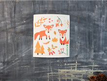 Load image into Gallery viewer, Foxes Swedish Sponge Cloth | Plantish