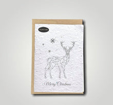 Load image into Gallery viewer, Wire Frame Reindeer Plantable Greeting Card: Wildflowers