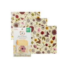 Load image into Gallery viewer, Bee&#39;s Wrap | Medium 3 Pack - Meadow Magic, Vegan Wax
