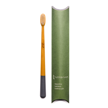 Load image into Gallery viewer, Storm Grey Toothbrush With Soft Castor Oil Bristles
