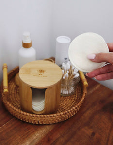 Bamboo Storage Box + Hemp Cotton Rounds | Zero Waste Beauty