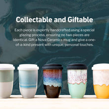 Load image into Gallery viewer, Coral Pink 12oz Ceramic Travel Mug
