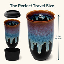 Load image into Gallery viewer, Monsoon Ceramic Travel Mug – 16oz with Lid &amp; Sleeve
