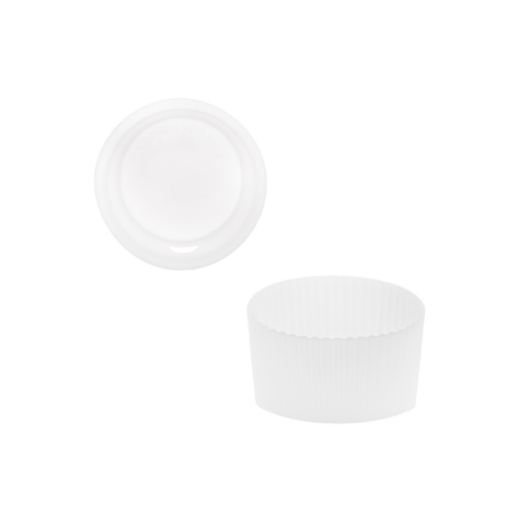Clear Lid & Sleeve Set – BPA-Free Fit for 12oz Travel Mugs