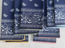 Load image into Gallery viewer, Navy Blue Bandana Cloth Napkins, set of four
