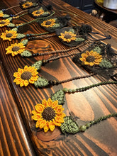 Load image into Gallery viewer, Sunflower Macrame Necklace Handmade in Costa Rica
