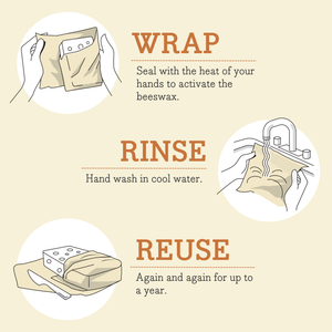 Bee's Wrap | Medium 3 Pack - Meadow Magic, Vegan Wax