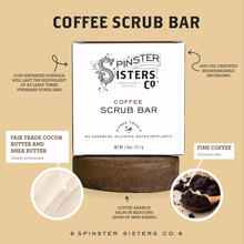 Load image into Gallery viewer, Exfoliating Scrub Bar w/ Coffee, Cocoa Butter &amp; Shea Butter
