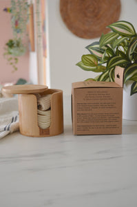 Bamboo Storage Box + Hemp Cotton Rounds | Zero Waste Beauty