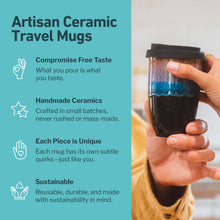 Load image into Gallery viewer, Monsoon Ceramic Mug – 12oz Reusable Cup with Lid
