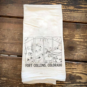 Fort Collins Seasons Tea Towel