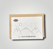 Load image into Gallery viewer, Love You to the Moon &amp; Back Plantable Greeting Card
