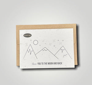 Love You to the Moon & Back Plantable Greeting Card