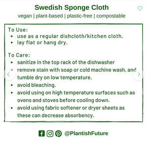 Rosemary & Thyme Swedish Sponge Cloth | Plantish