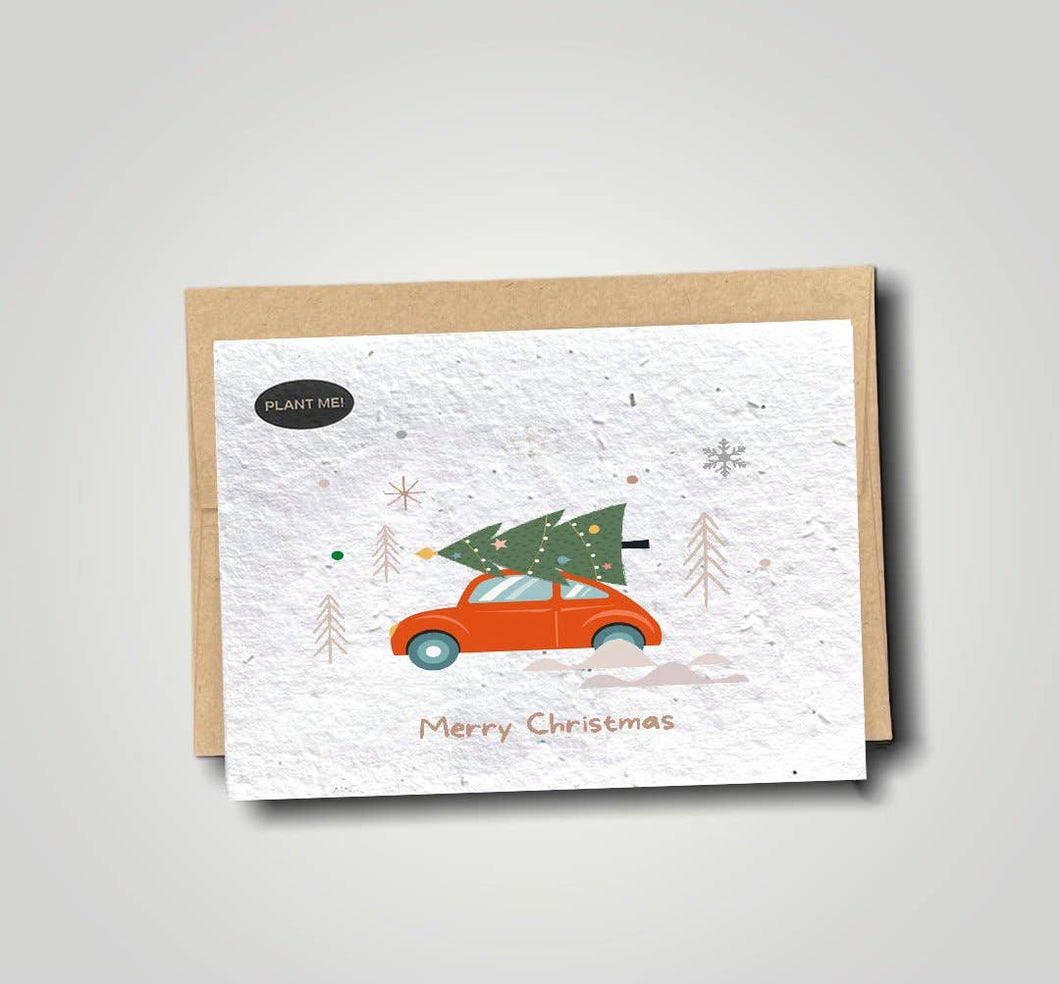 Punch Buggy Christmas Plantable Xmas Card: Wildflowers