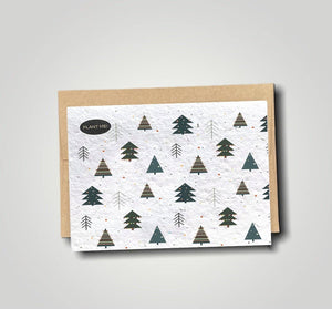 Christmas Trees Christmas Plantable Xmas Card | Wildflowers