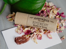 Load image into Gallery viewer, Vegan Lip Gloss | Boysenberry | XL Compostable Tube
