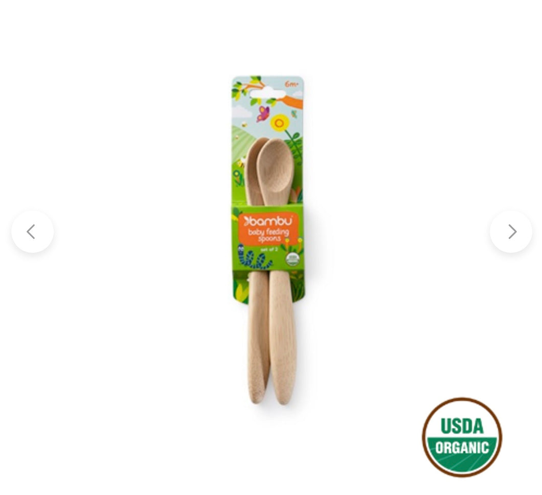 Organic Bamboo Baby's Feeding Spoons (6m+) | bambu®